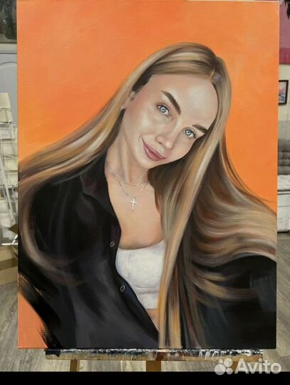 Портрет на заказ по фото. Маслом и карандашом