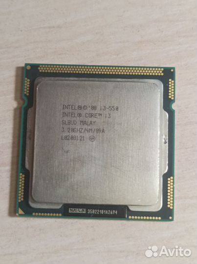 Процессор intel core i3-550
