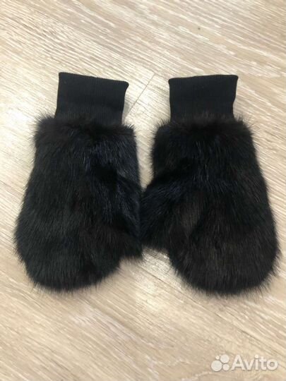 Варежки из меха норки