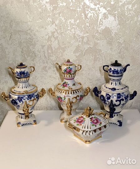 Самовары сувенирные Гжель, коллекция