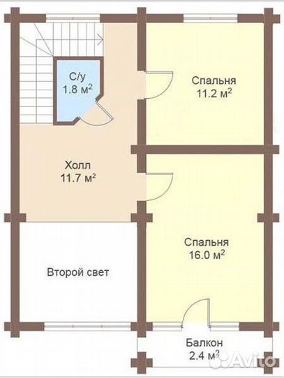 Сруб дома из бревна