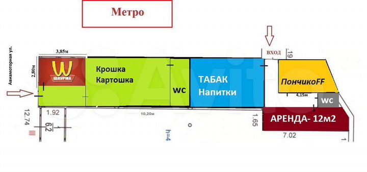 Торговая площадь, 12 м²