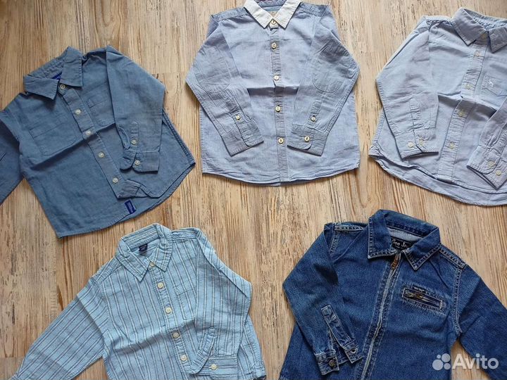 Рубашки для мальчика 116-122, 104-110, 74-80см