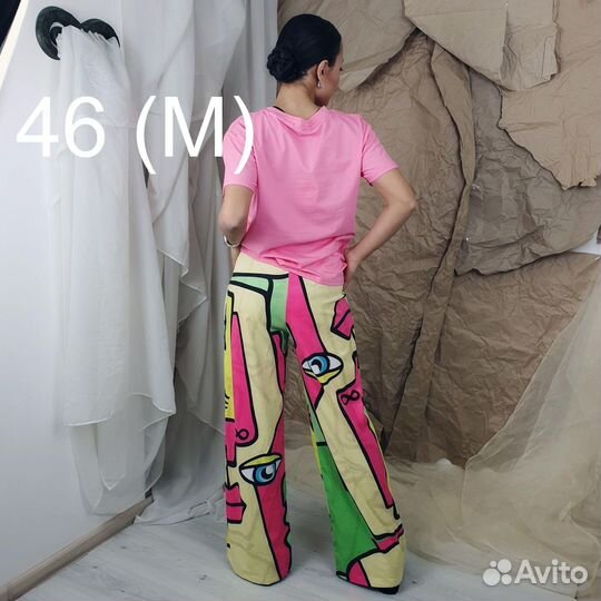 Широкие яркие штаны studio 46 (M)