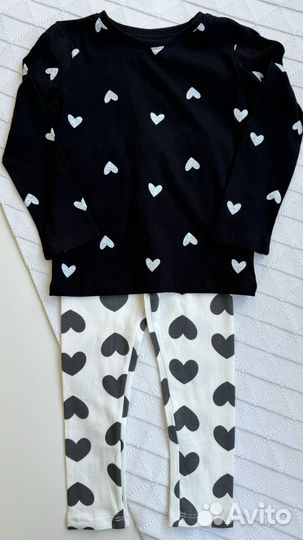 6в1 Комплекты для девочки: лонгсливы, лосины