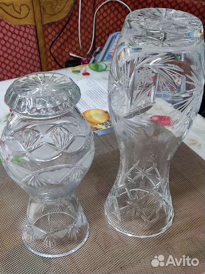 Вазы хрустальные из СССР