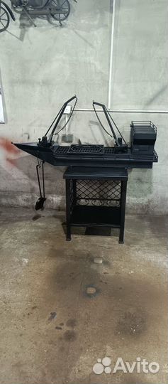 Мангал корабль с подставкой под казан