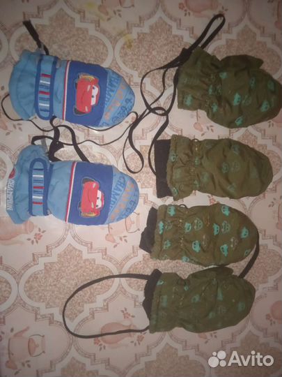 Варежки краги, 3 пары