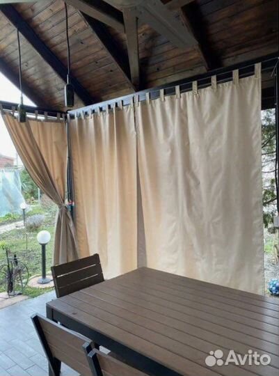 Пошив уличных штор в беседку