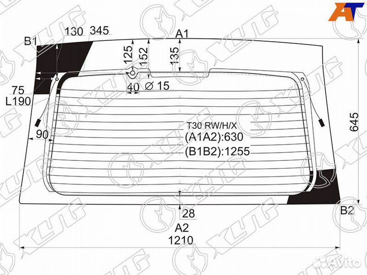 Стекло заднее Nissan X-Trail T30
