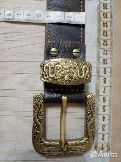 Мужской кожаный ремень ручной работы
