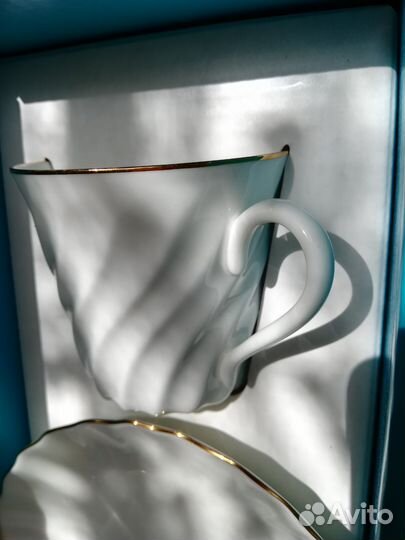 Чашка с блюдцем пара лфз подарочный набор новый