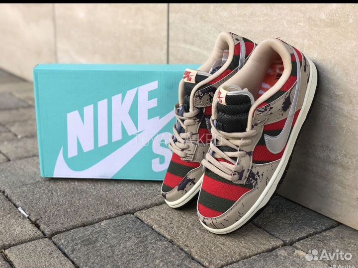 Кроссовки мужские Nike Dunk Freddy Krueger