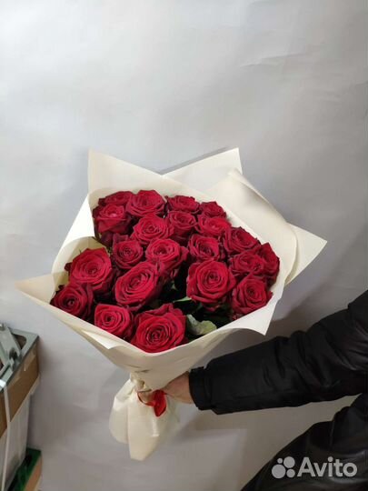 Розы цветы букеты роза букет 21 шт 60см