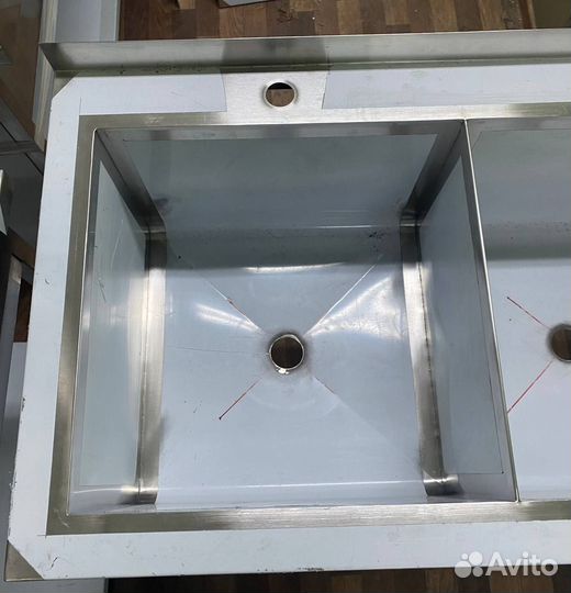 Мойка трехсекционная 150х60