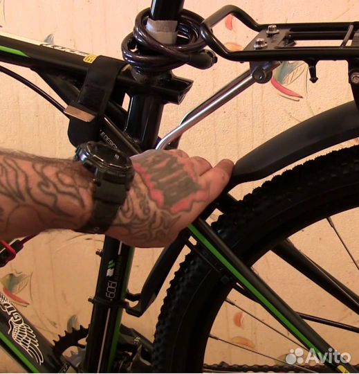 Велозапчасти крыло под каркас и багажник арт 43207