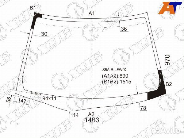Стекло лобовое honda civic