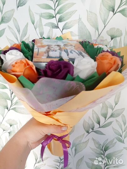 Букет учителю из мыльных роз