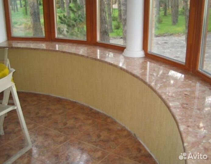 Подоконник из искусственного камня для дома