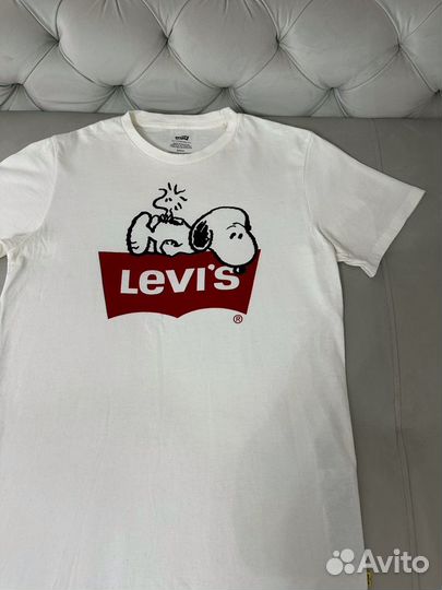 Мужская женская футболка Levi's Snoopy