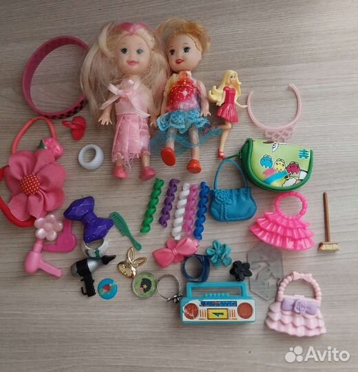 2 Набора игровой в корзинке и куколки