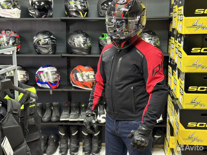 Мотокуртка Dragonfly City, Red - Black