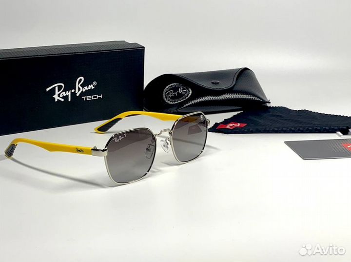 Очки Ray Ban Ferrari желтые