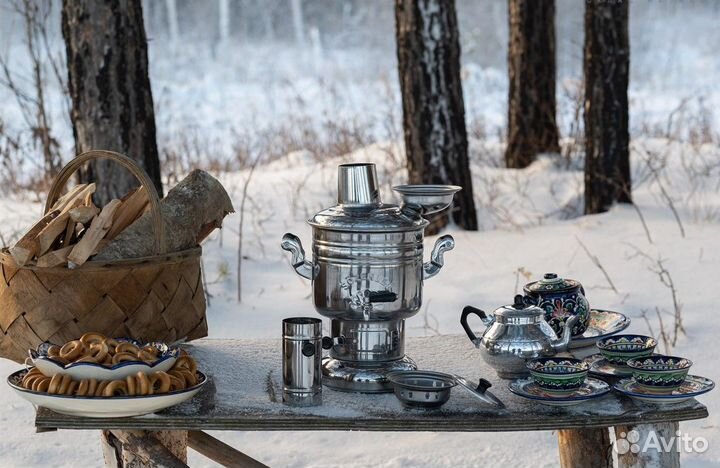 Самовар на дровах 4л Sözenler нержавеющая сталь