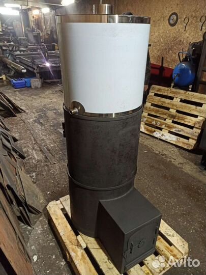 Печь для бани Вертикаль с выносной топкой