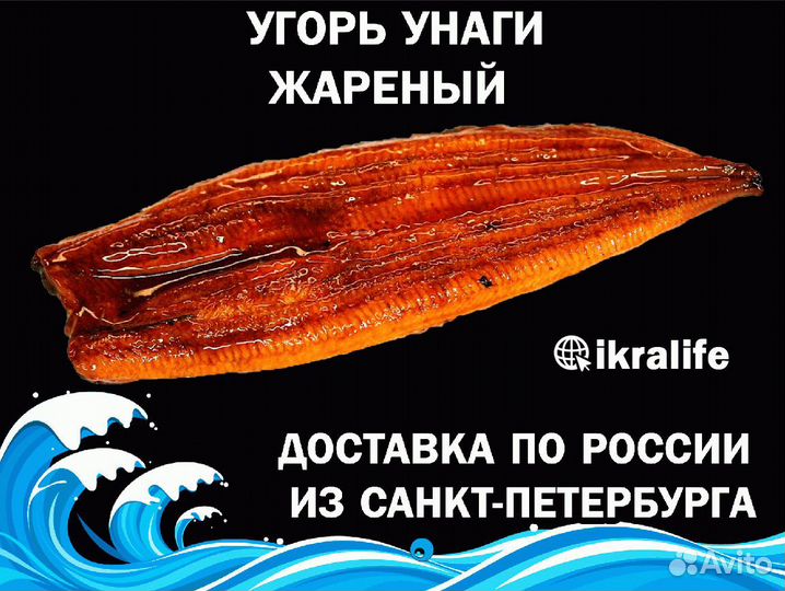 Угорь унаги жареный. Доставка по РФ сдэк