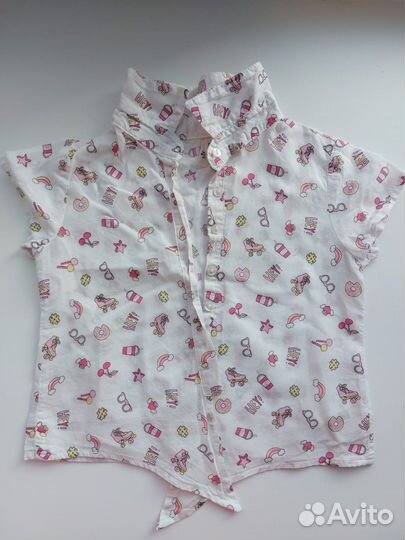 Рубашка для девочки 98-104 см