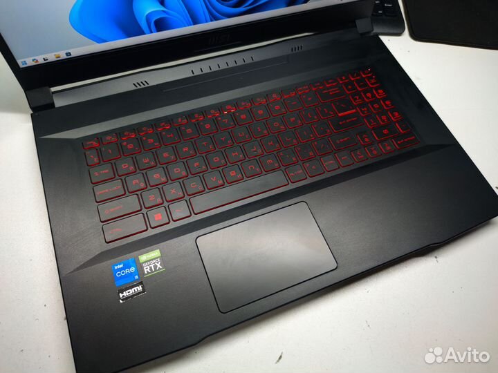Игровой ноутбук MSI 17.3 (i5-12500h/RTX3050/16 Gb)