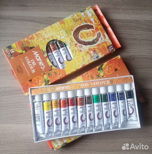 Краски масляные Maries oil colours набор 12 цветов