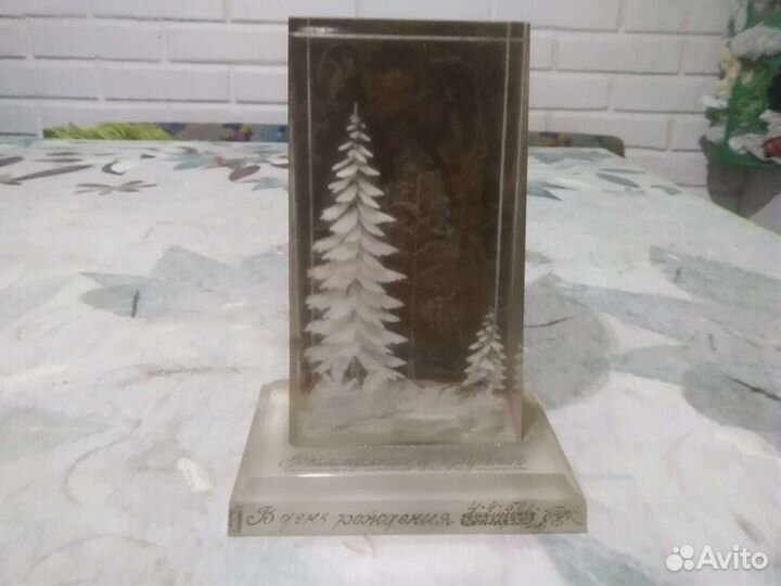 Сувенир настольный ссср.*Зимний пейзаж