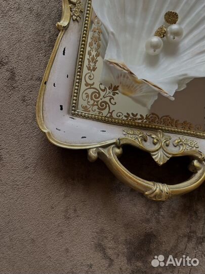 Винтажный зеркальный поднос