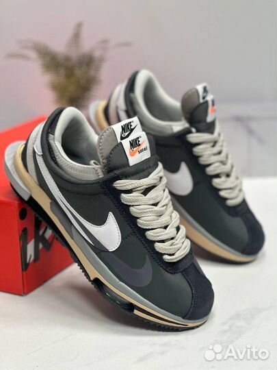 Кроссовки Nike Sacai x Cortez Grey