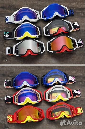 Очки кроссовые 100% на любой шлем
