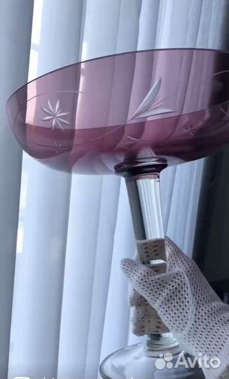 Ваза для фруктов на ножке СССР