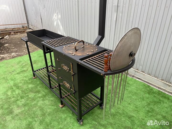 Мангал № 0236/444 c печь 4мм и плитой 4мм
