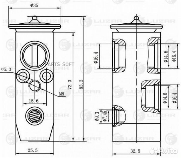 Клапан расш. кондиционера (трв) для а/м Chevrolet