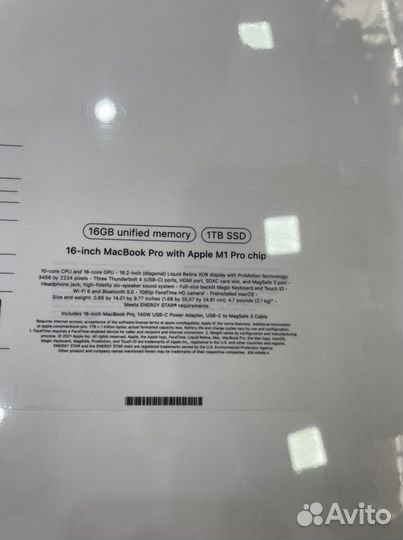 Apple Macbook Pro 16” MK193 16/1tb SSD