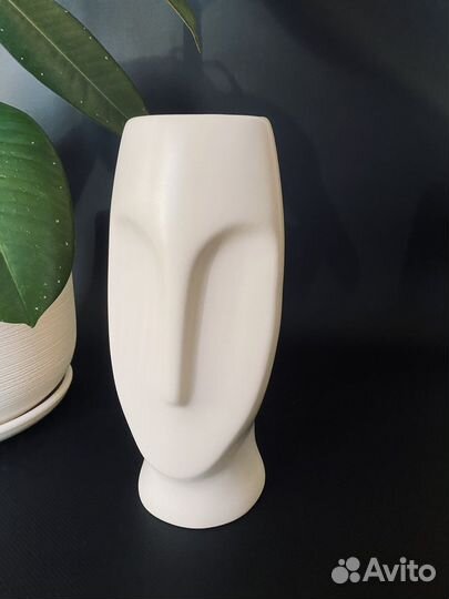 Ваза керамическая Лицо в стиле zara home