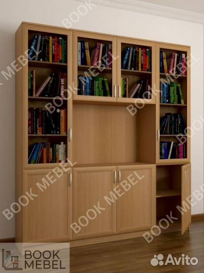 Домашняя библиотека с местом для TV в гостиную