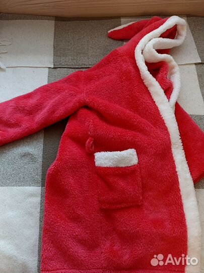 Детский халат с ушами зайца