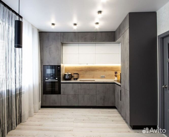 Угловой кухонный гарнитур современный