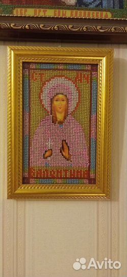 Икона бисером Валентина