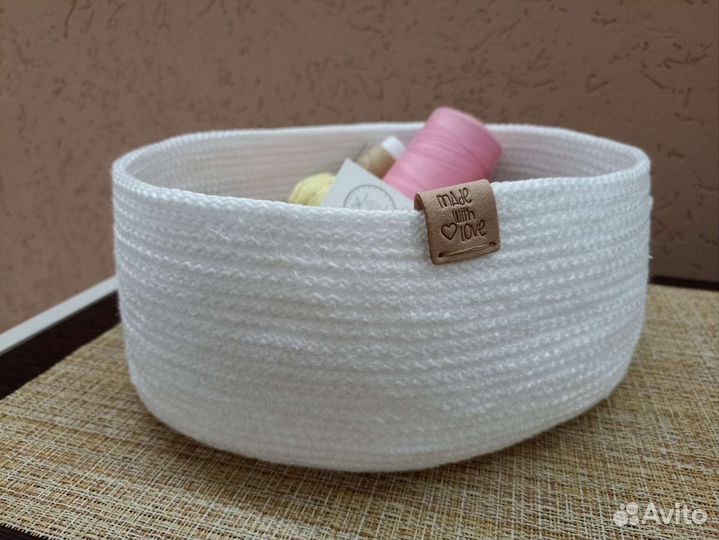 Корзина для хранения из шнура (из джута) подарок