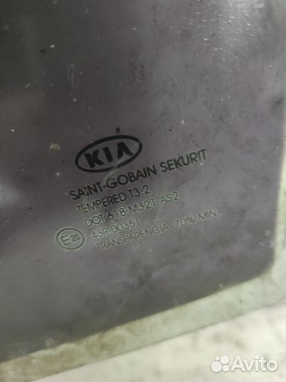 Стекло двери заднее левое Kia Ceed 1 ED