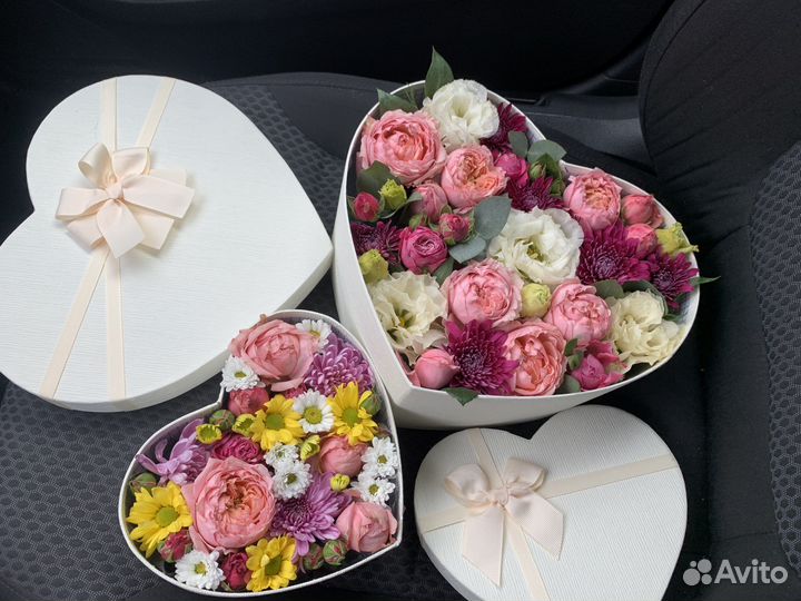 Подарок цветы в коробке