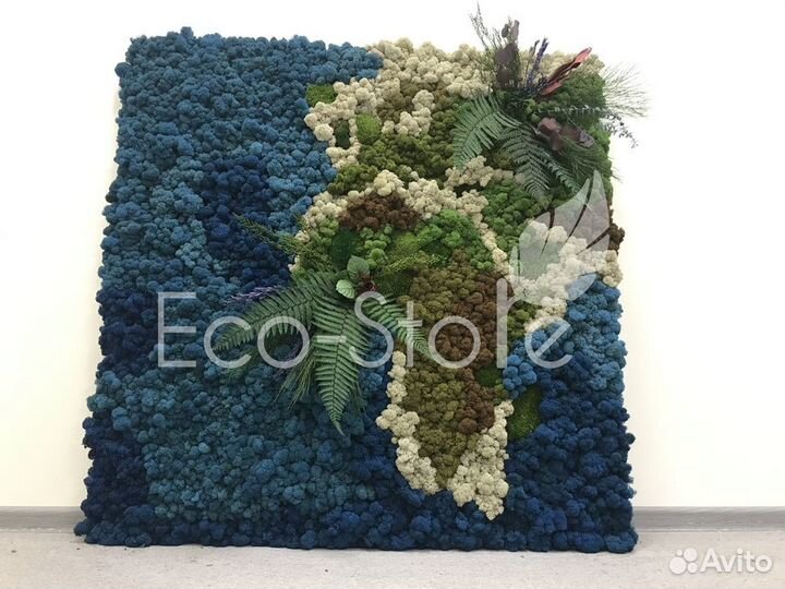 Панель из стабилизированного мха в бассейн